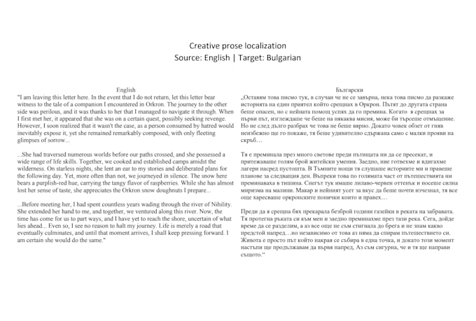 professionally translate english to bulgarian and vice versa
